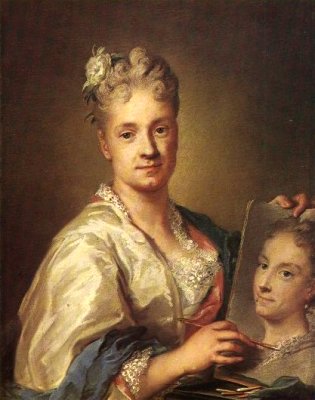 Self-portrait with a Portrait of a Sister, 1715